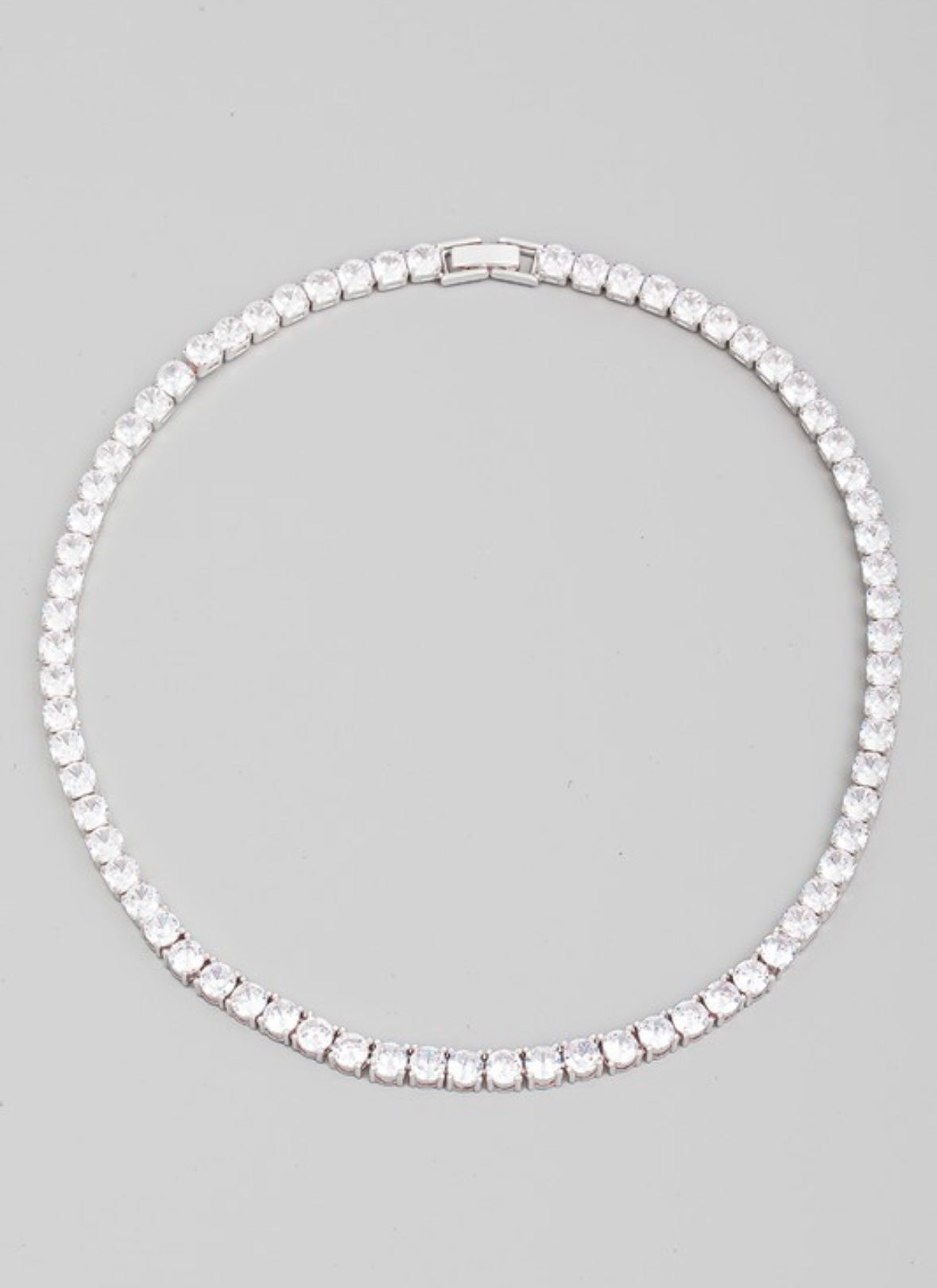 Tennis Necklace - Silver