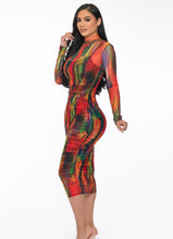Load image into Gallery viewer, The Zahra Dress - Red Multi