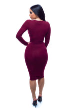 Load image into Gallery viewer, Sweater Weather Dress - Burgundy