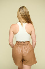 Load image into Gallery viewer, Cocktail Hour Leather Shorts - Camel