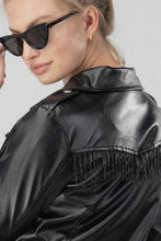 Load image into Gallery viewer, Lets Hangout - Fringe Detail Leather Jacket