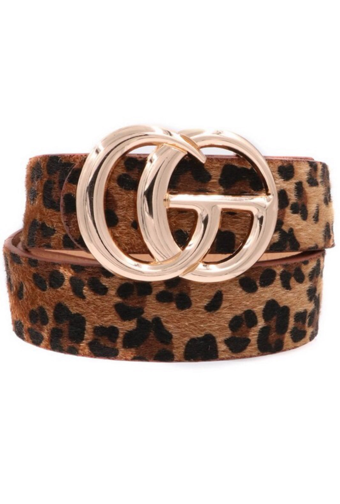 Leopard Belt - Brown