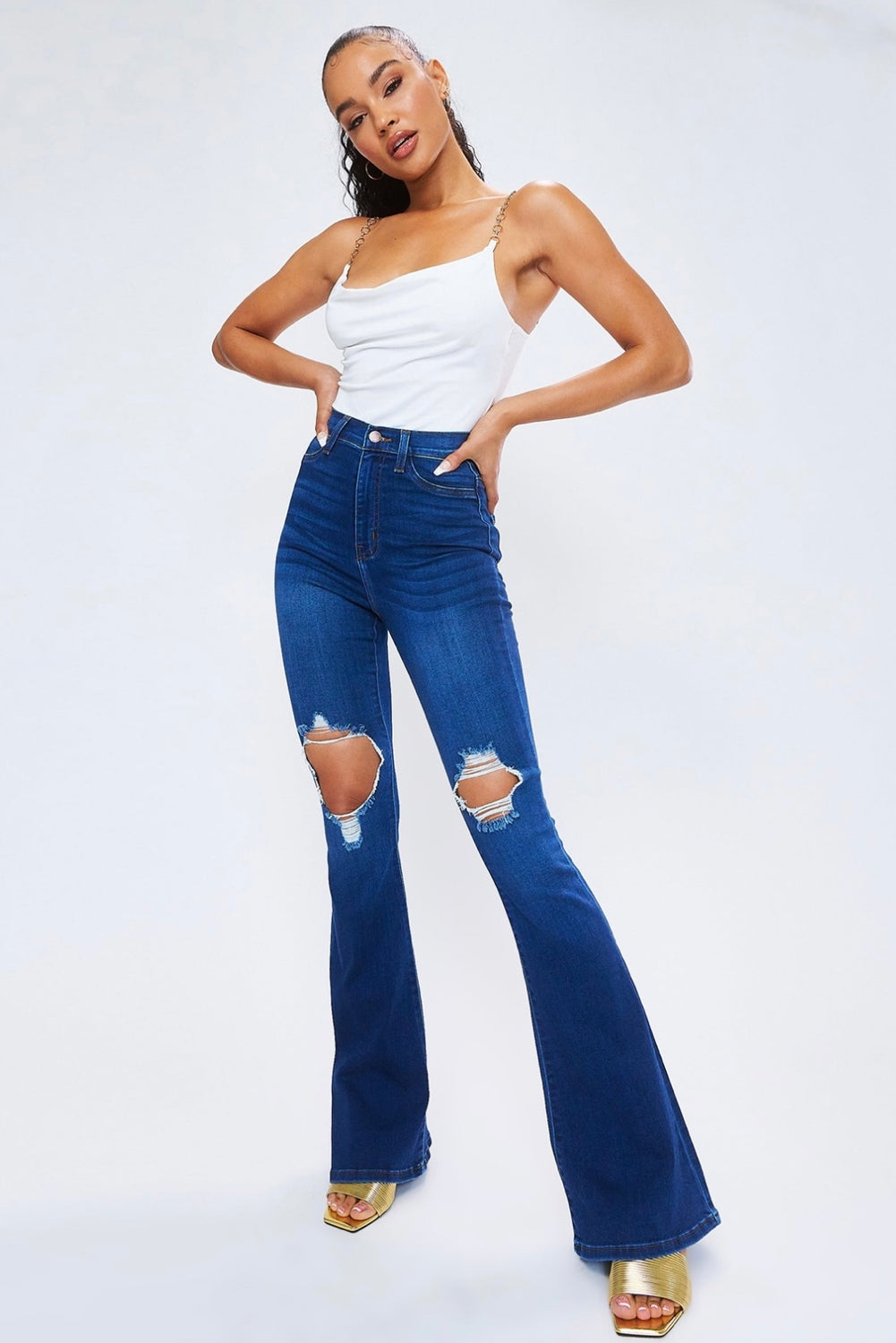 The Flare Jeans - Dark Denim