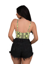 Load image into Gallery viewer, For The Love Of Snakeskin Bodysuit - Green