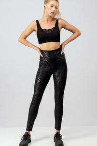 The Workout Queen Leggings - Black/Leopard