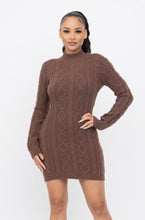 Load image into Gallery viewer, Got Your Back Sweater Dress - Brown
