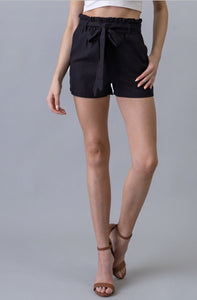 Sitting Pretty Paper Bag Shorts - Black