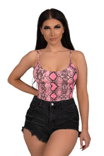 Load image into Gallery viewer, For The Love Of Snakeskin Bodysuit - Pink