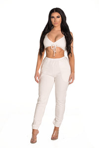 The Kim Joggers - White