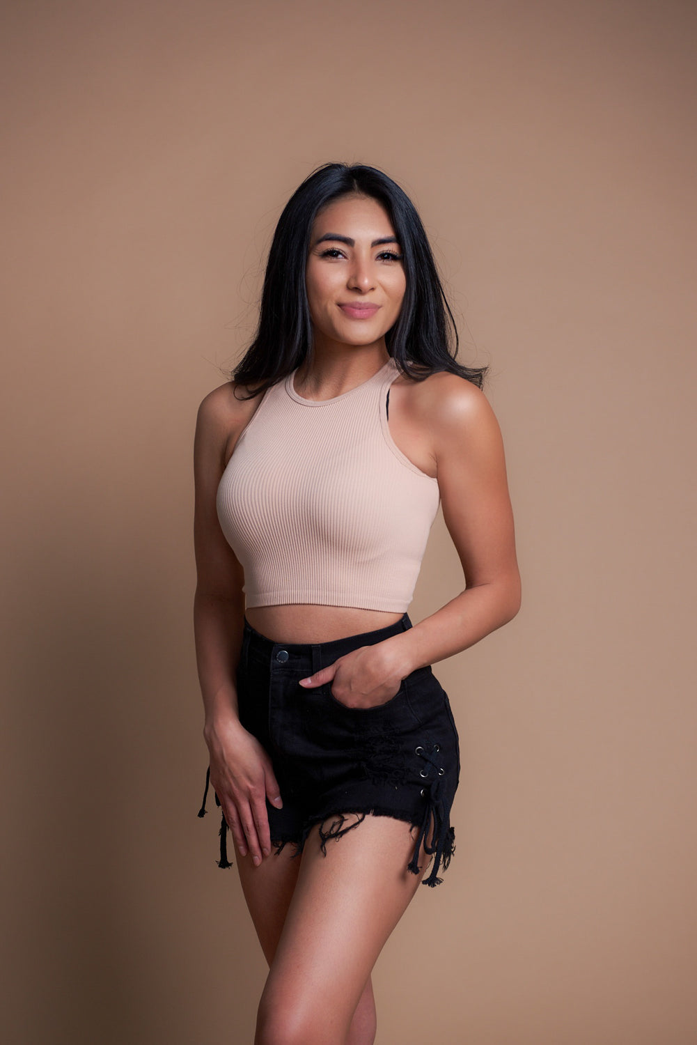The Layla Top - Nude/Pink