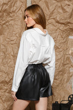 Load image into Gallery viewer, Cocktail Hour Leather Shorts - Black