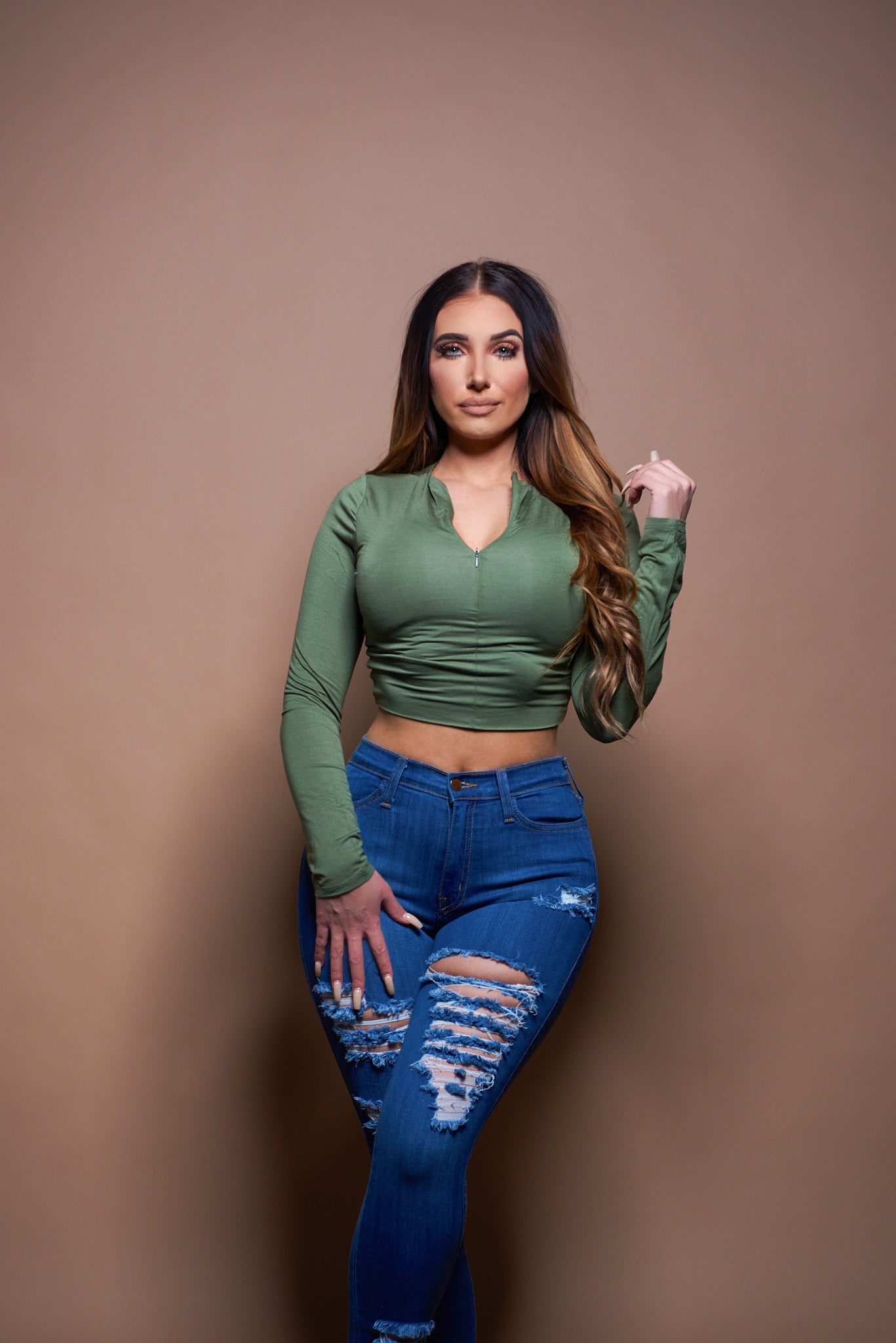 The Ryann Top - Olive