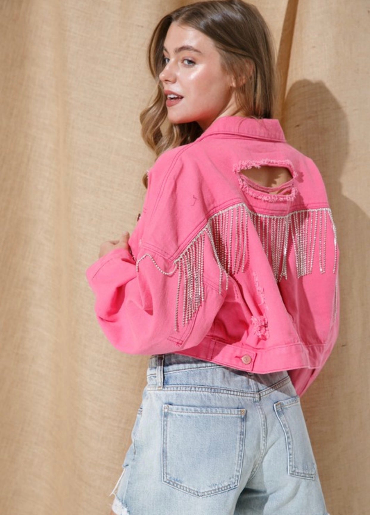 Can't Compare Denim Jacket - Pink