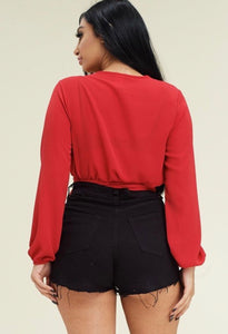 That's A Wrap Top - Red